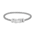 [Eternal Jewelry]CHANCE LARGE 8 FIGURE BUCKLE FULL DIAMOND BRACELET SILVER