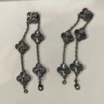 [Eternal Jewelry]CLOVER 5 MOTIF BLACK BRACELET - Image 2