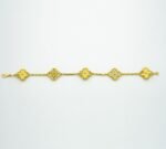 [Eternal Jewelry]CLOVER BRACELET 5 MOTIFS GOLD DIAMOND - Image 5