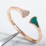 [Eternal Jewelry]DREAM BRACELET OPEN MALACHITE PINK GOLD - Image 3