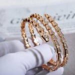 [Eternal Jewelry]SERPENTI BRACELET PINK GOLD DIAMOND DOUBLE ROW - Image 3