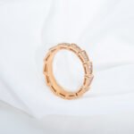 [Eternal Jewelry]SERPENTI RING PINK GOLD DIAMOND PAVED 3MM - Image 3