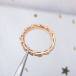 [Eternal Jewelry]SERPENTI RING PINK GOLD DIAMOND PAVED 3MM - Image 10