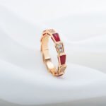 [Eternal Jewelry]SERPENTI RING PINK GOLD CARNELIAN DIAMOND 3MM - Image 4