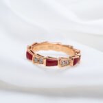 [Eternal Jewelry]SERPENTI RING PINK GOLD CARNELIAN DIAMOND 3MM - Image 8