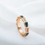 [Eternal Jewelry]SERPENTI RING PINK GOLD MALACHITE DIAMOND 3MM - Image 3
