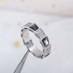 [Eternal Jewelry]SERPENTI RING SILVER DIAMOND BLACK MOP 4MM