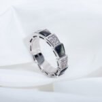 [Eternal Jewelry]SERPENTI RING SILVER DIAMOND BLACK MOP 4MM - Image 4