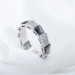 [Eternal Jewelry]SERPENTI RING SILVER DIAMOND BLACK MOP 4MM - Image 5