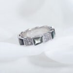 [Eternal Jewelry]SERPENTI RING SILVER DIAMOND BLACK MOP 4MM - Image 6