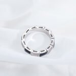 [Eternal Jewelry]SERPENTI RING SILVER DIAMOND BLACK MOP 4MM - Image 7