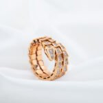 [Eternal Jewelry]SERPENTI RING PINK GOLD DIAMOND DOUBLE ROW - Image 4