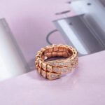 [Eternal Jewelry]SERPENTI RING PINK GOLD DIAMOND DOUBLE ROW - Image 8