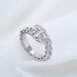 [Eternal Jewelry]SERPENTI RING SILVER DIAMOND PAVED 4MM - Image 5