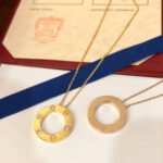 [Eternal Jewelry]LOVE NECKLACE 16MM 3 DIAMONDS
