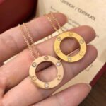[Eternal Jewelry]LOVE NECKLACE 16MM 3 DIAMONDS - Image 3