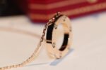 [Eternal Jewelry]LOVE NECKLACE 16MM 6 DIAMONDS PINK GOLD - Image 4
