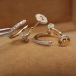 [Eternal Jewelry]JUSTE EARRINGS 12.75MM PINK GOLD DIAMOND - Image 4