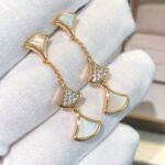 [Eternal Jewelry]DREAM EARRINGS 3 MOTIFS DIAMOND MOP PINK GOLD