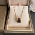 [Eternal Jewelry]ZERO 1 BLACK CERAMIC PINK GOLD NECKLACE