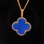 [Eternal Jewelry]CLOVER 25MM NECKLACE TURQUOISE ROSE GOLD