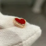 [Eternal Jewelry]HEART CARNELIAN STUD EARRINGS - Image 5