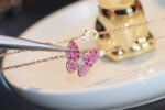 [Eternal Jewelry]BUTTERFLY RED DIAMOND ROSE GOLD NECKLACE - Image 6