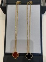 [Eternal Jewelry]CLOVER 25MM NECKLACE GOLD CARNELIAN - Image 4