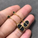 [Eternal Jewelry]CHAINE VERSO BLACK CERAMIC SILVER EARRINGS - Image 4