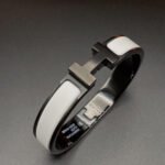 [Eternal Jewelry]H BRACELET 12MM BLACK WHITE CERAMIC - Image 2