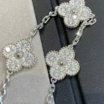 [Eternal Jewelry]CLOVER 5 MOTIFS  DIAMOND BRACELET SILVER - Image 4