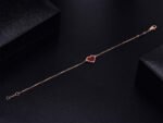 [Eternal Jewelry]HEART CARNELIAN PINK GOLD BRACELET - Image 5