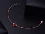 [Eternal Jewelry]HEART CARNELIAN PINK GOLD BRACELET - Image 6