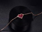[Eternal Jewelry]HEART CARNELIAN PINK GOLD BRACELET - Image 8