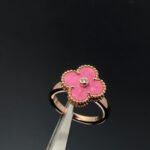 [Eternal Jewelry]CLOVER RHODONITE ROSE GOLD RING - Image 2