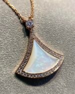 [Eternal Jewelry]DREAM MOP DIAMOND PAVED PINK GOLD NECKLACE - Image 8