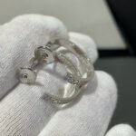 [Eternal Jewelry]LOVE DIAMOND SILVER HOOP EARRINGS - Image 6