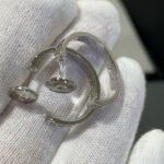 [Eternal Jewelry]LOVE DIAMOND SILVER HOOP EARRINGS - Image 7