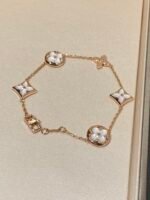 [Eternal Jewelry]STAR AND SUN 5 MOTIF MOP PINK GOLD BRACELET - Image 2