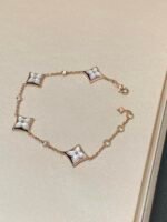[Eternal Jewelry]STAR 4 MOTIF MOP DIAMOND PINK GOLD BRACELET - Image 2