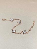 [Eternal Jewelry]STAR 4 MOTIF MOP DIAMOND PINK GOLD BRACELET - Image 3