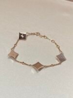 [Eternal Jewelry]STAR 4 MOTIF MOP DIAMOND PINK GOLD BRACELET - Image 4