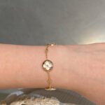 [Eternal Jewelry]STAR AND SUN 4 MOTIF WHITE MOP PINK GOLD BRACELET - Image 6