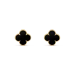 [Eternal Jewelry]CLOVER MEDIUM 1 MOTIFS  ONYX STUD EARRINGS - Image 2
