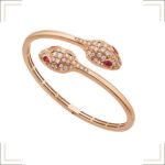 [Eternal Jewelry]SERPENTI BRACELET PINK GOLD DIAMOND DOUBLE SNAKE - Image 2