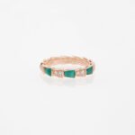 [Eternal Jewelry]SERPENTI RING PINK GOLD MALACHITE DIAMOND 3MM - Image 2