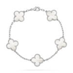 [Eternal Jewelry]CLOVER SILVER MOP 5 MOTIF BRACELET