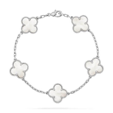 [Eternal Jewelry]CLOVER SILVER MOP 5 MOTIF BRACELET