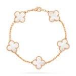 [Eternal Jewelry]CLOVER  5 MOTIF WHITE MOP BRACELET - Image 2