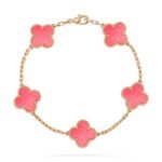 [Eternal Jewelry]CLOVER 5 PINK MOP BRACELET - Image 2